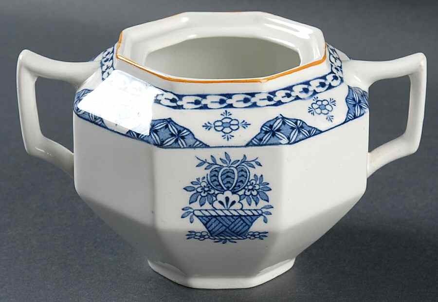 Blue Bombay Sugar Bowl No Lid by Wood & Sons-1