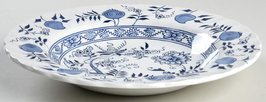 Blue Fjord Large Rim Soup Bowl by Wood & Sons-1