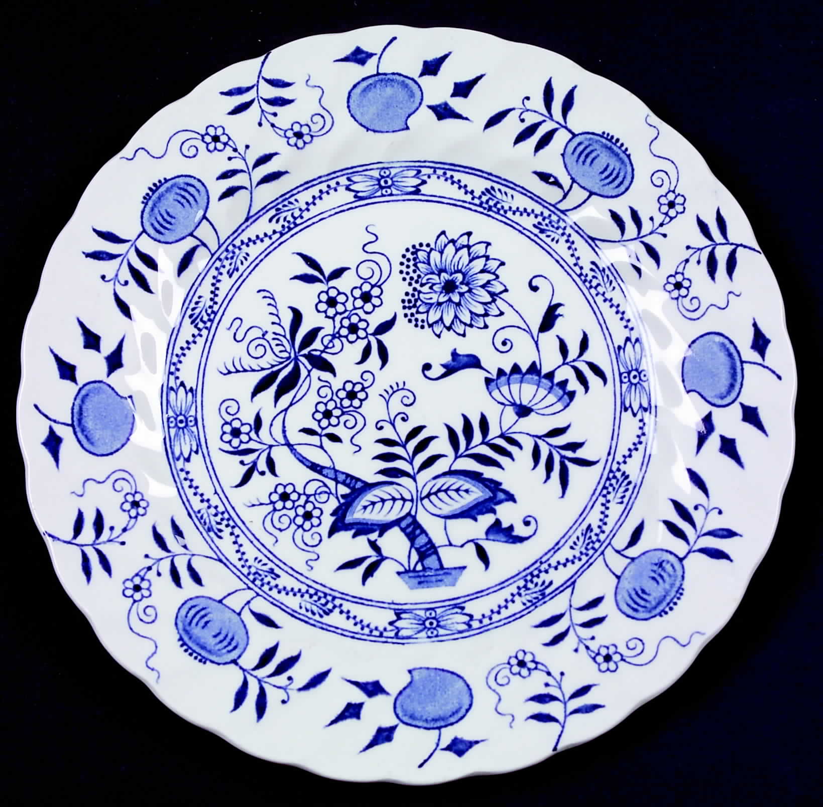 Blue Fjord Dessert/Pie Plate by Wood & Sons-1