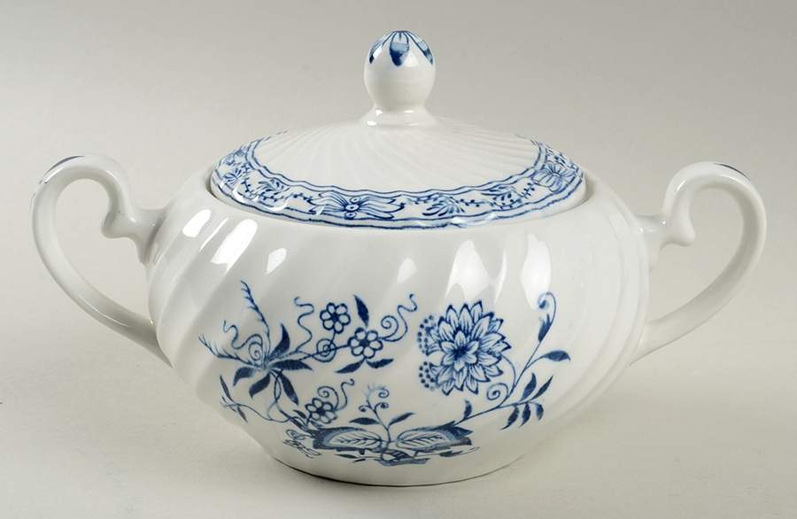Blue Fjord Sugar Bowl & Lid by Wood & Sons-1