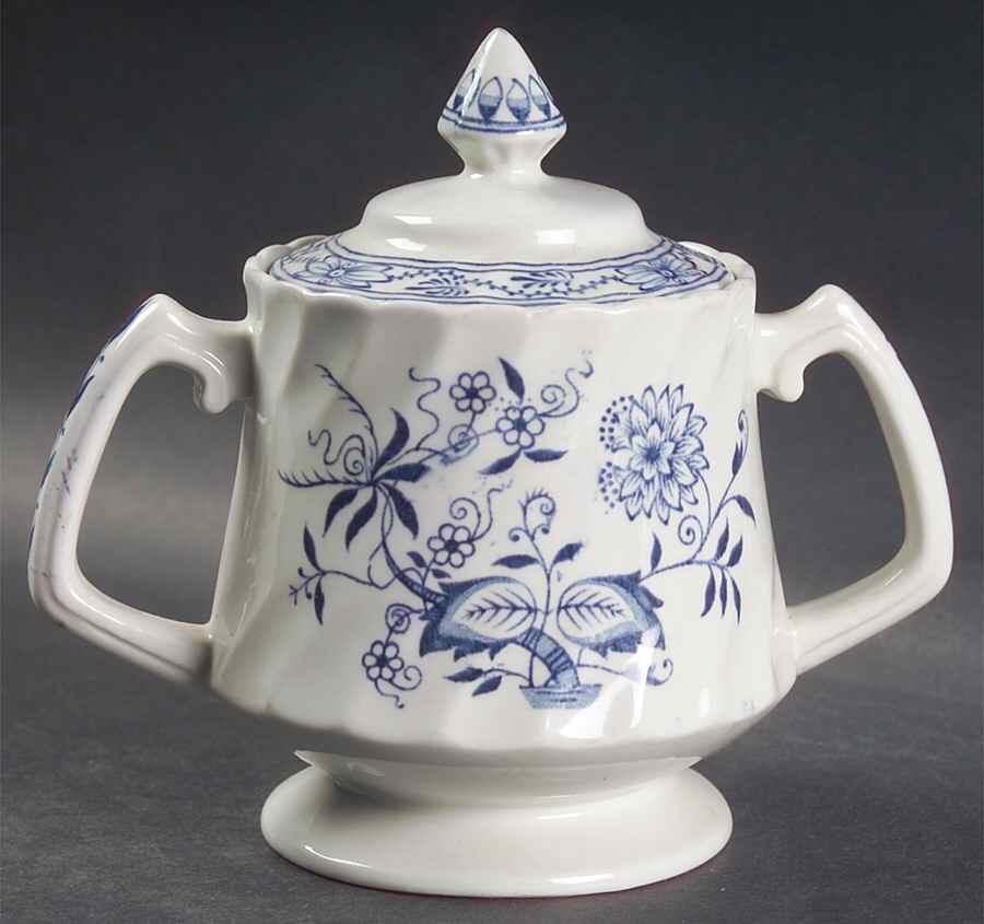 Blue Fjord Sugar Bowl & Lid by Wood & Sons-1