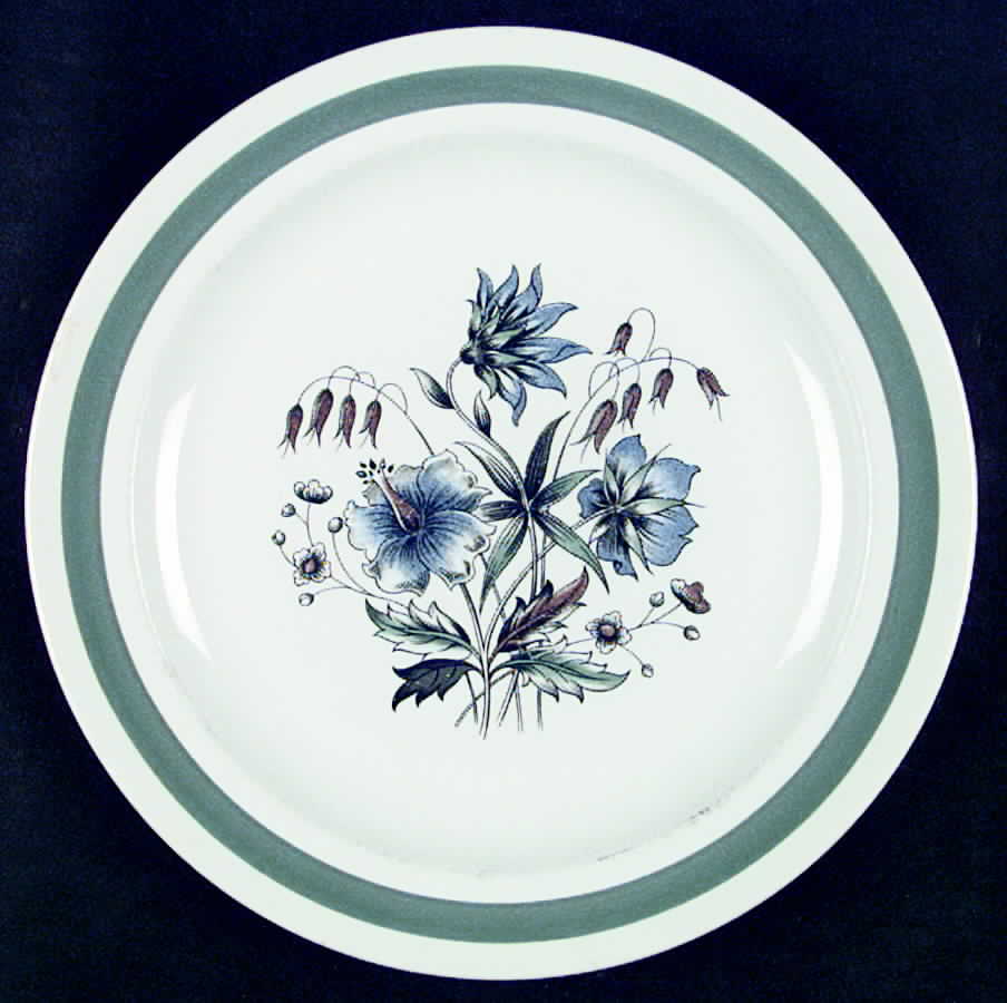 Blue Meadow Dinner Plate by Wood & Sons-1