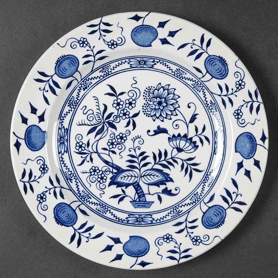 Blue Onion Bread & Butter Plate by Wood & Sons-1
