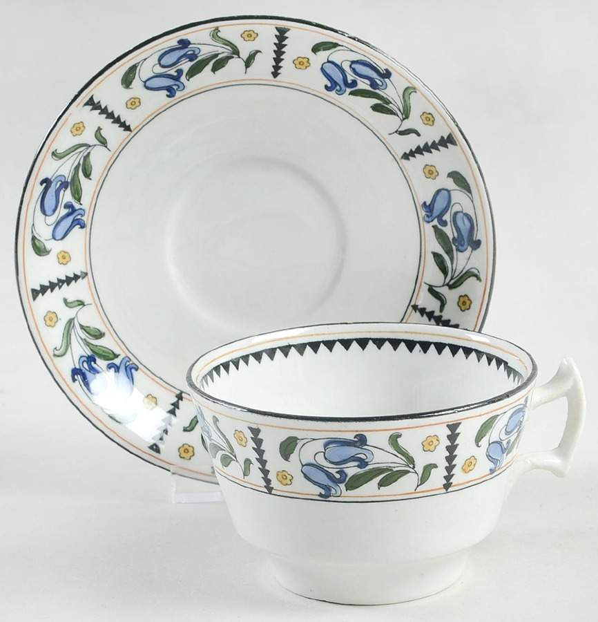 Bluebell Flat Cup & Saucer Set by Wood & Sons-1