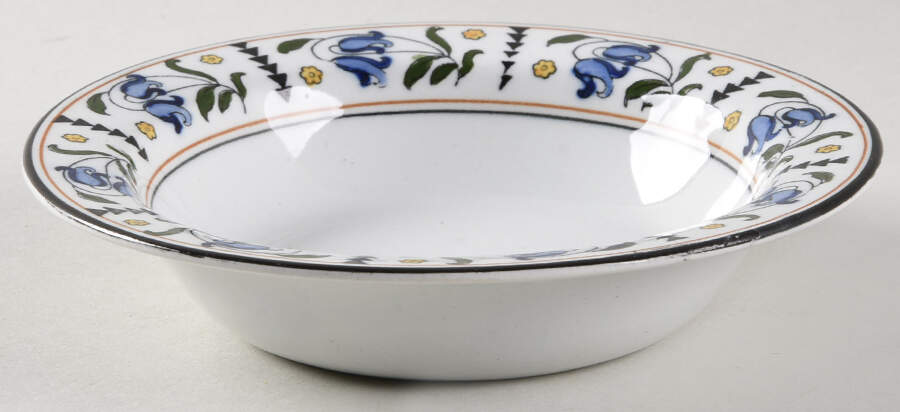Bluebell Rim Fruit/Dessert (Sauce) Bowl by Wood & Sons-1