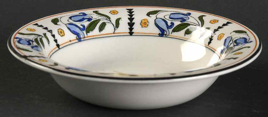 Bluebell Rim Fruit/Dessert (Sauce) Bowl by Wood & Sons-1