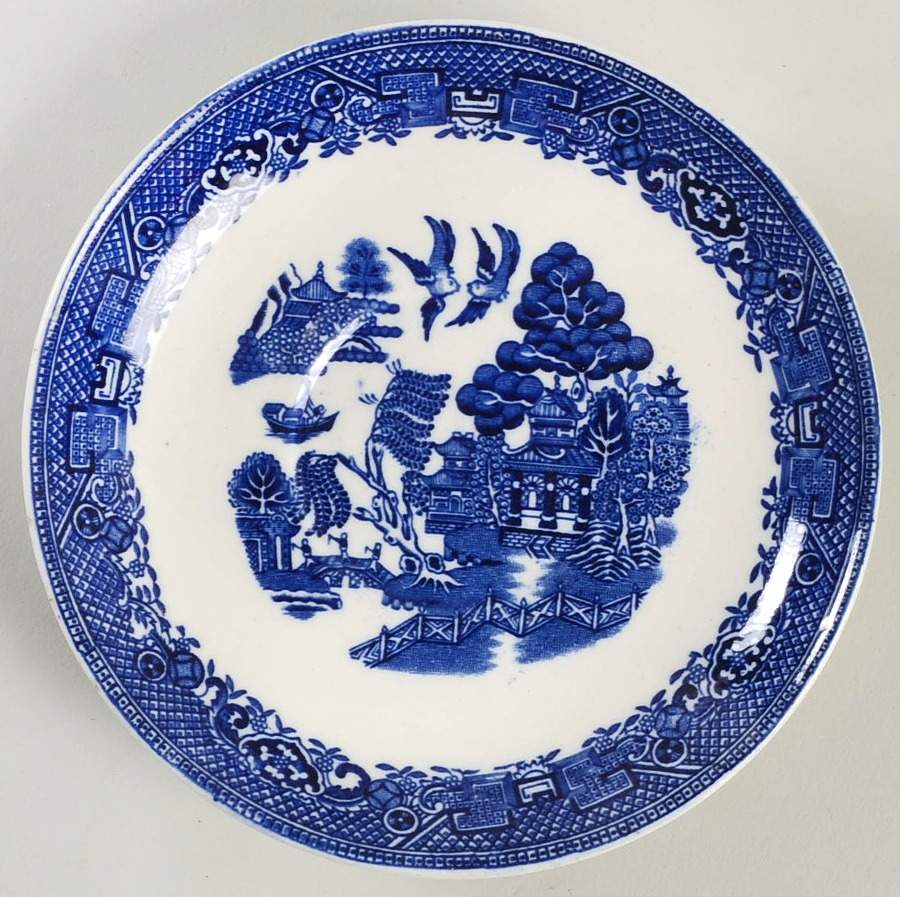 Blue Willow (Older) Saucer for Oversized Cup by Wood & Sons-1