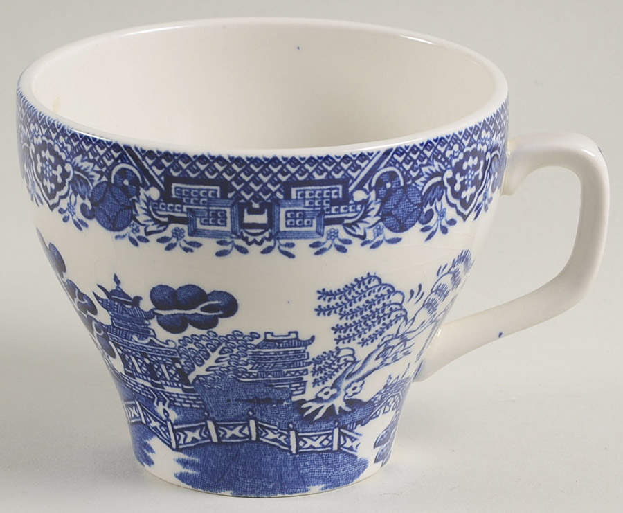 Blue Willow (Older) Flat Cup by Wood & Sons-1