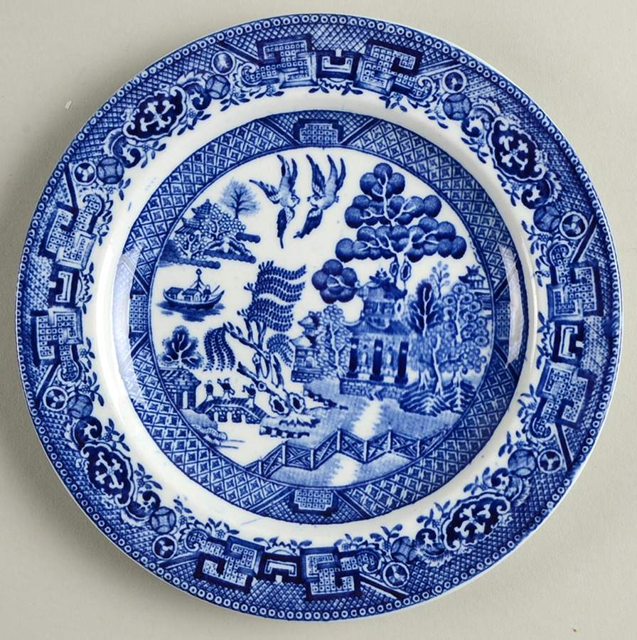 Blue Willow (Older) Bread & Butter Plate by Wood & Sons-1
