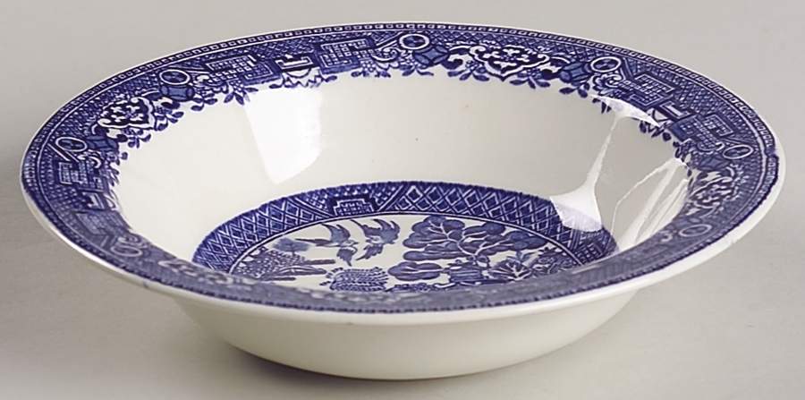 Blue Willow (Older) Rim Cereal Bowl by Wood & Sons-1