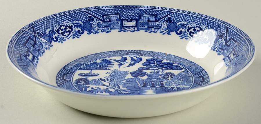 Blue Willow (Older) Coupe Soup Bowl by Wood & Sons-1