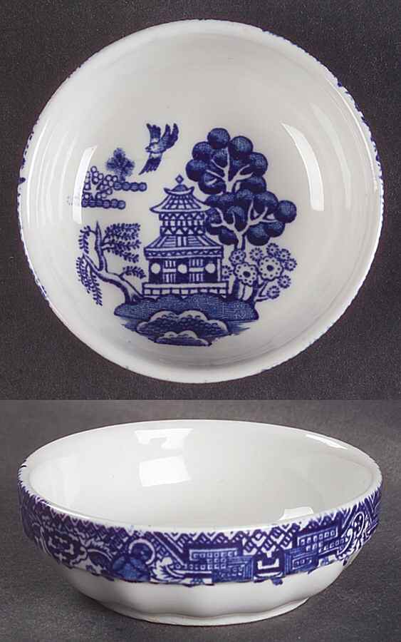 Blue Willow (Older) Salt Dip by Wood & Sons-1