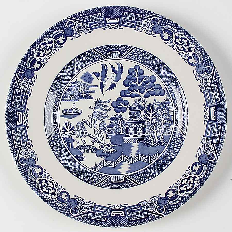 Blue Willow (Older) Dinner Plate by Wood & Sons-1