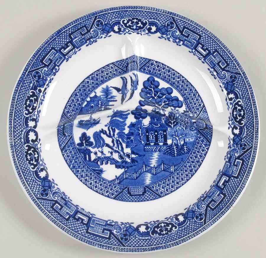 Blue Willow (Older) Grill Plate by Wood & Sons-1