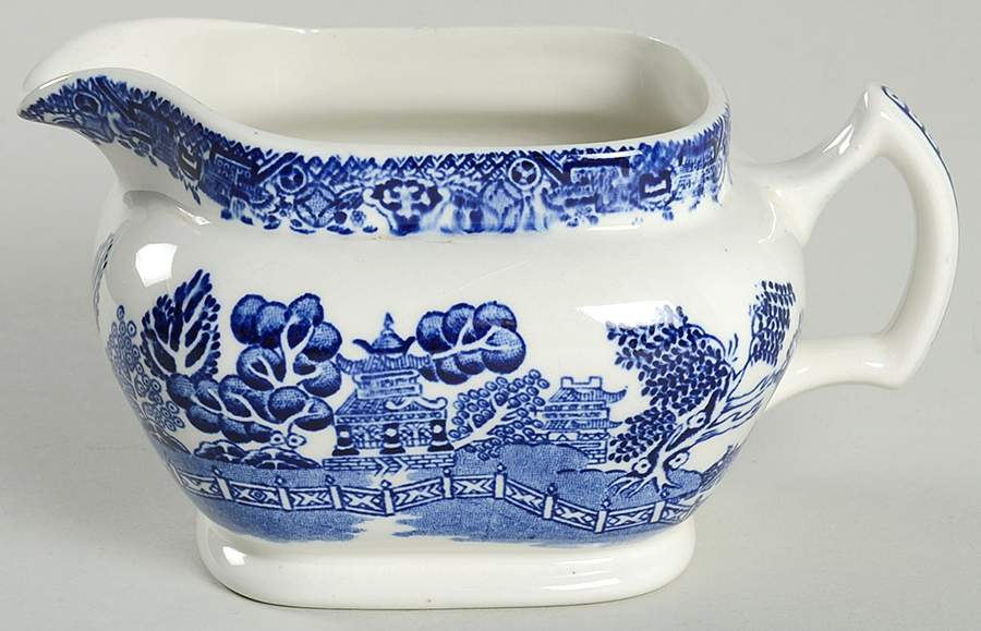 Blue Willow (Older) Creamer by Wood & Sons-1