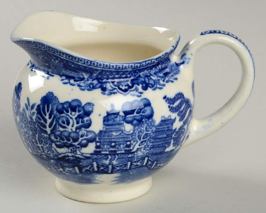 Blue Willow (Older) Creamer by Wood & Sons-1