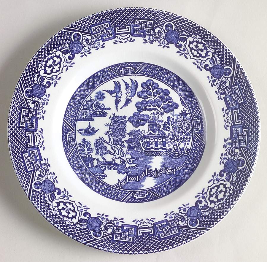 Blue Willow (Older) Bread & Butter Plate by Wood & Sons-1
