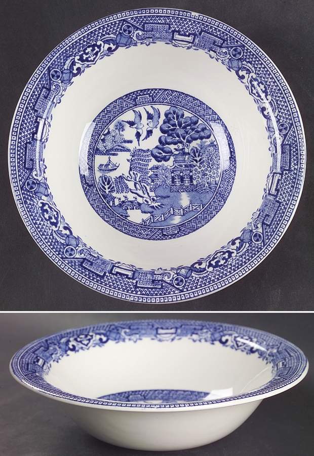 Blue Willow (Older) Rim Cereal Bowl by Wood & Sons-1