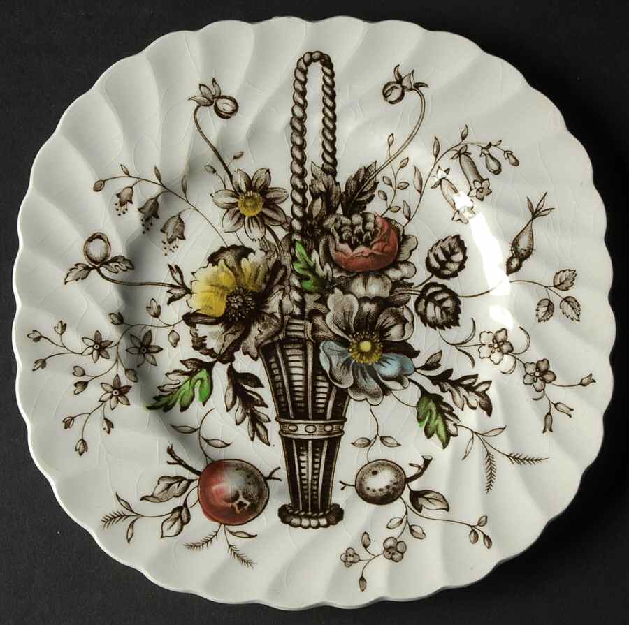 Bouquet Square Salad Plate by Wood & Sons-1