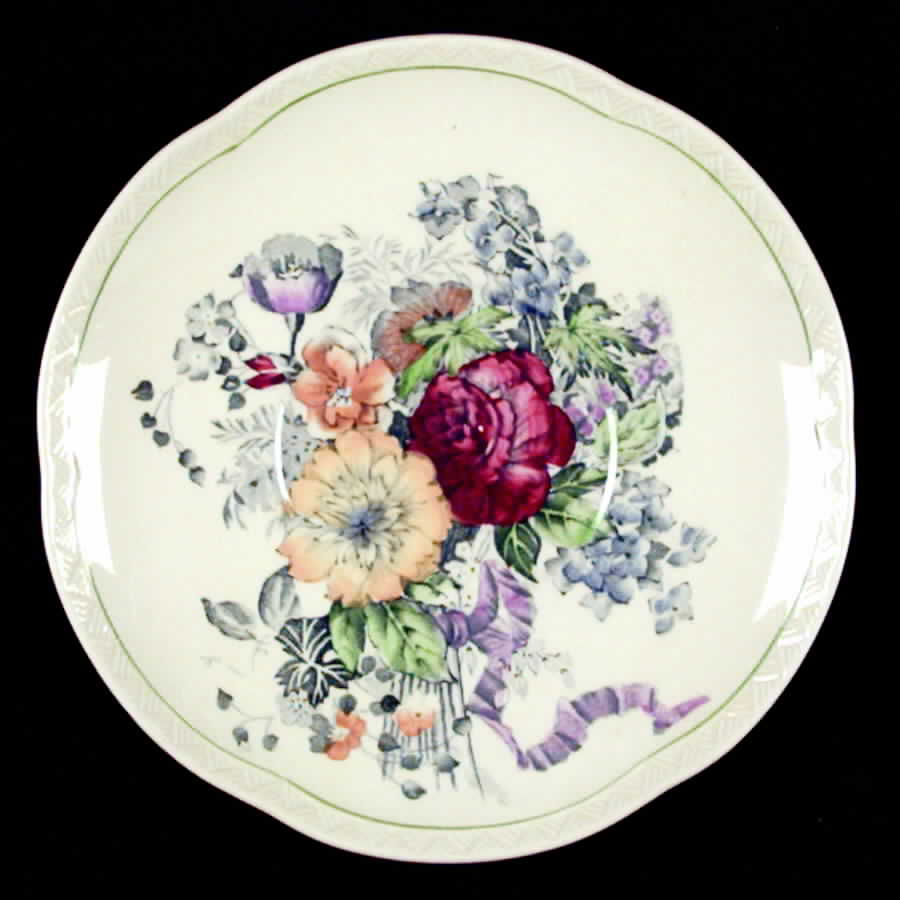 Bouquet Multicolor Saucer for Cream Soup Bowl by Wood & Sons-1