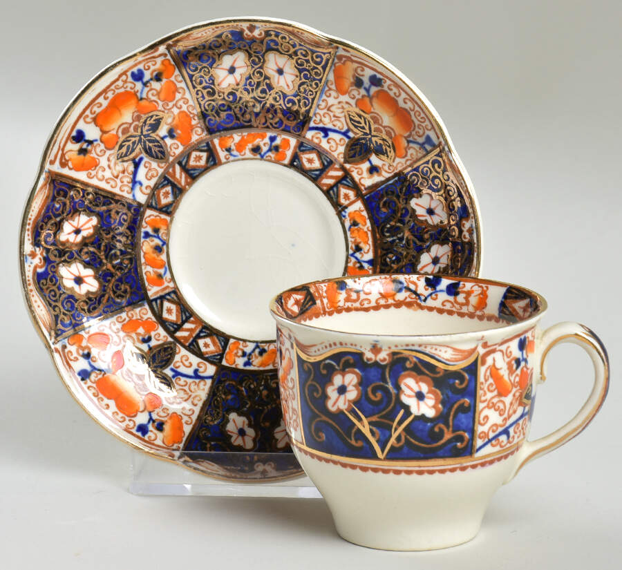 Braemar (Scalloped) Flat Demitasse Cup & Saucer Set by Wood & Sons-1