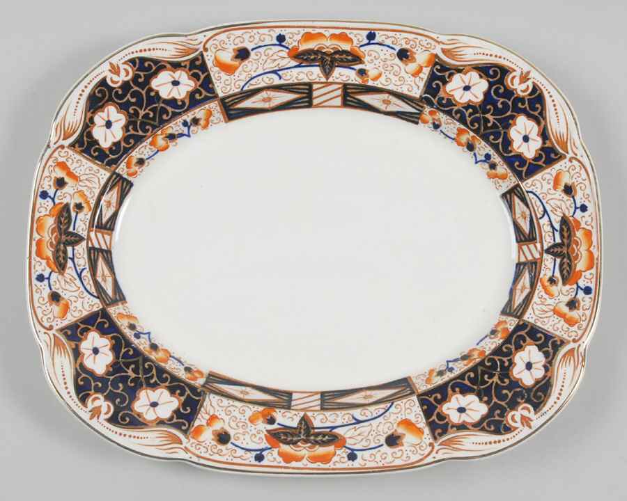 Braemar (Scalloped) 12" Oval Serving Platter by Wood & Sons-1