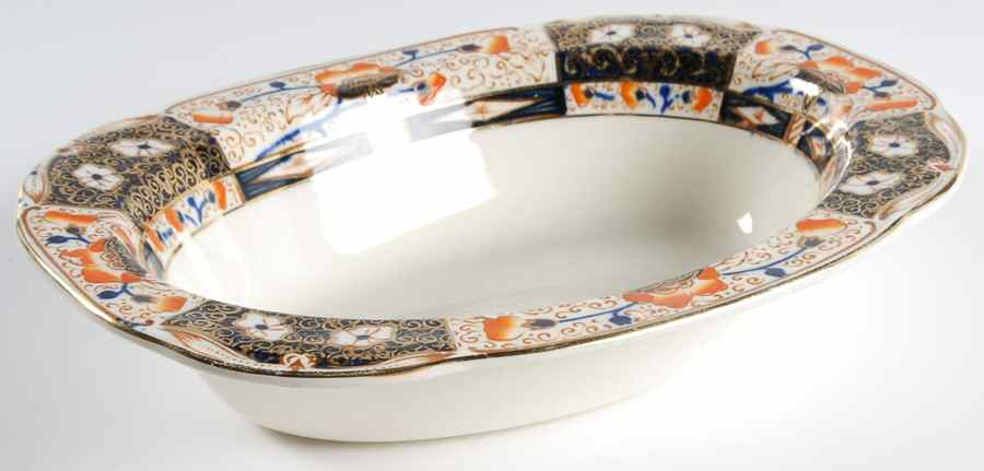 Braemar (Scalloped) 9" Oval Vegetable Bowl by Wood & Sons-1