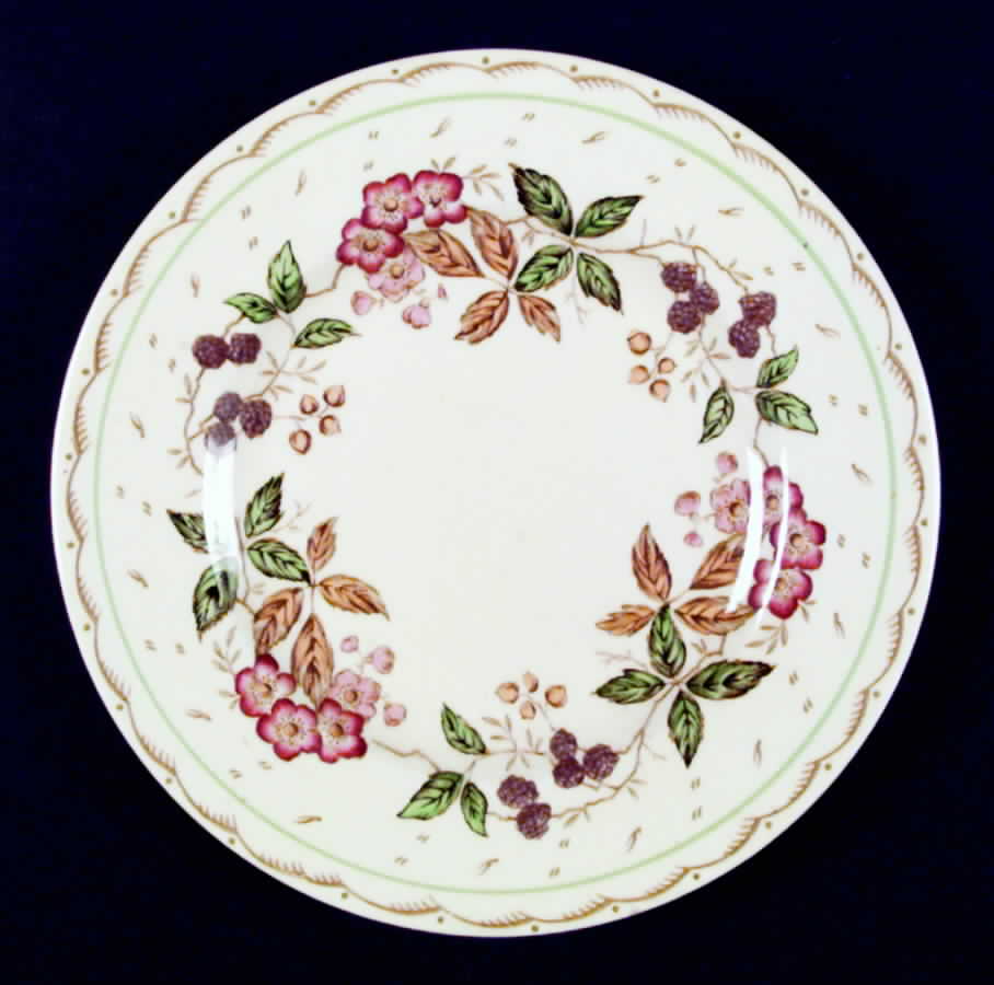 Bramble (Green Ring) Salad Plate by Wood & Sons-1