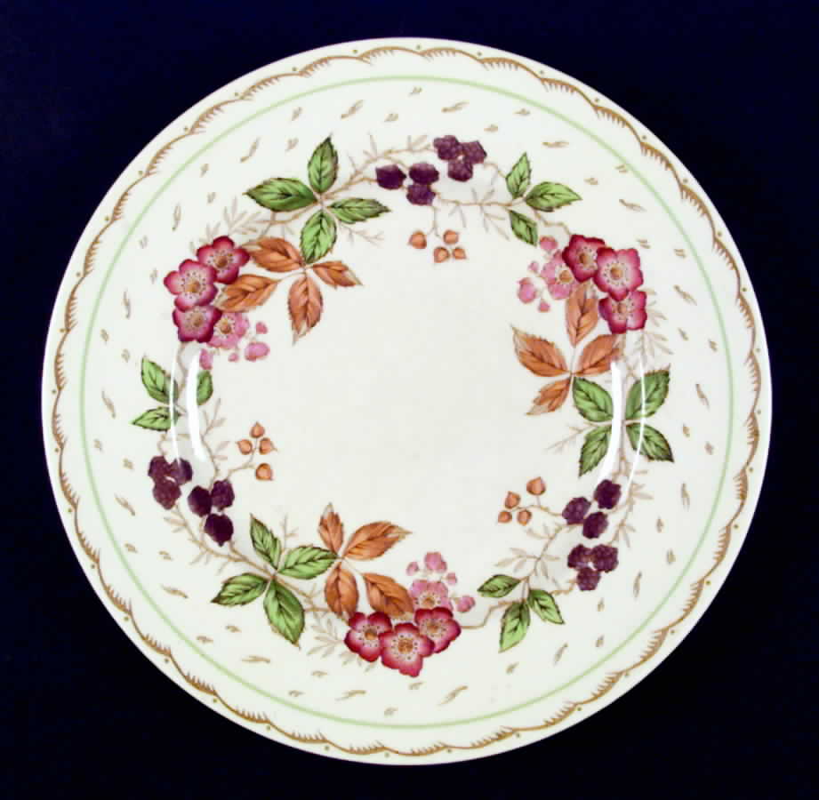 Bramble (Green Ring) Dinner Plate by Wood & Sons-1