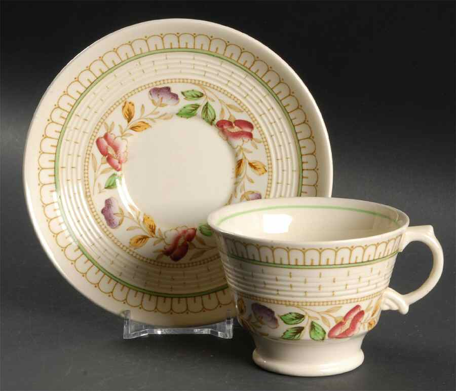Brier Flat Cup & Saucer Set by Wood & Sons-1