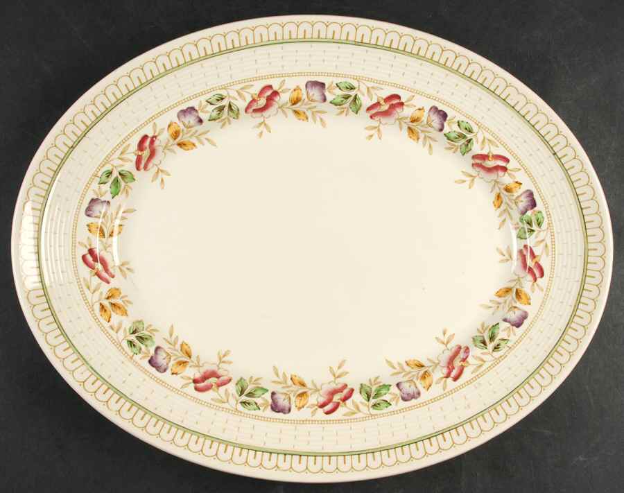 Brier 16" Oval Serving Platter by Wood & Sons-1