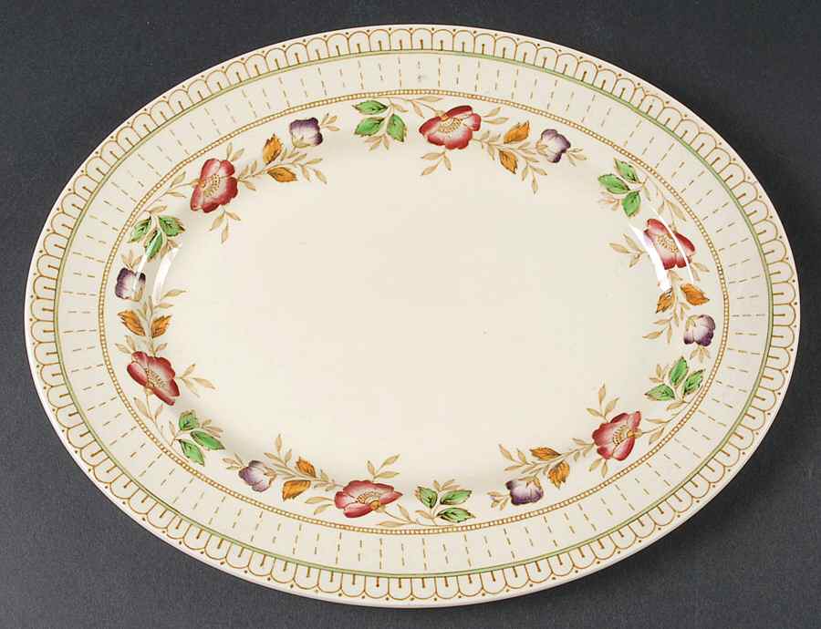 Brier 12" Oval Serving Platter by Wood & Sons-1