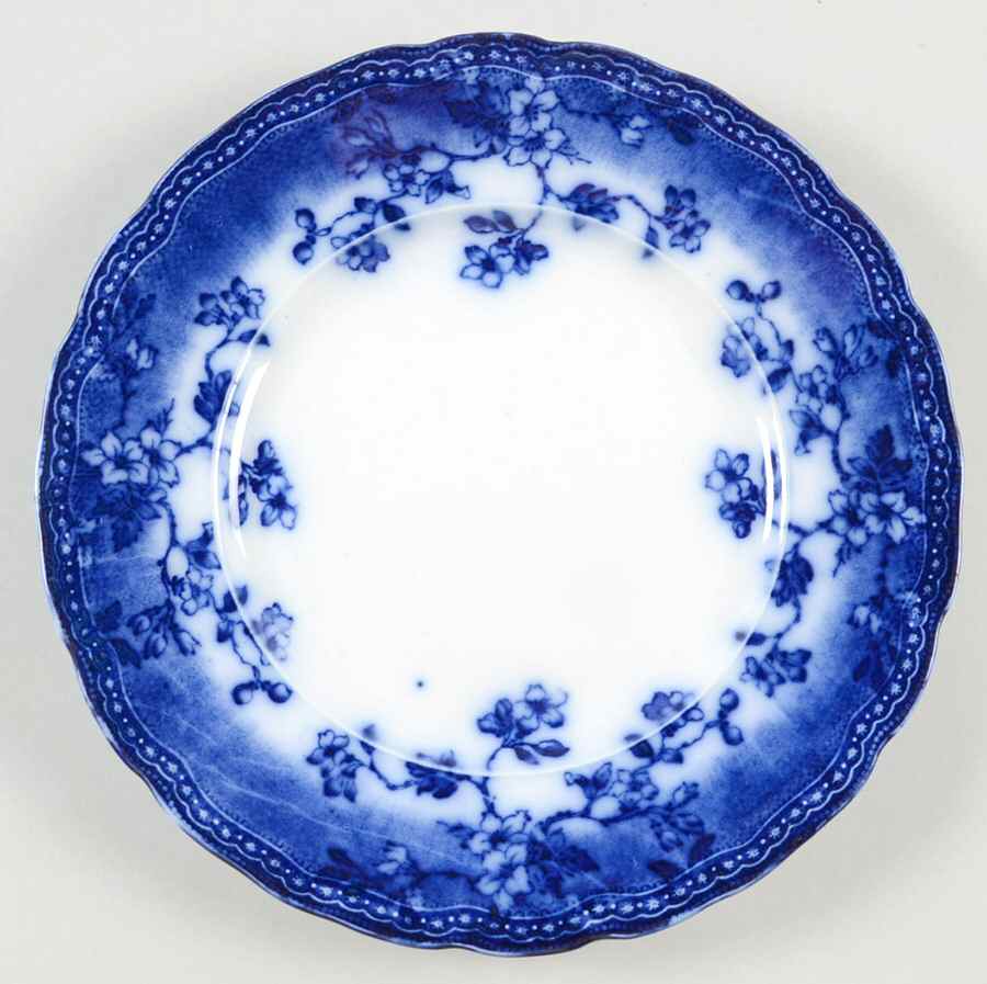 Brunswick (Flow Blue) Luncheon Plate by Wood & Sons-1