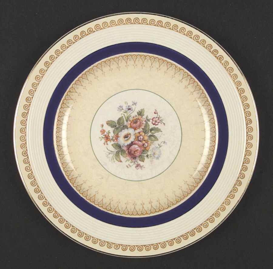 Buckingham (Blue) Dinner Plate by Wood & Sons-1