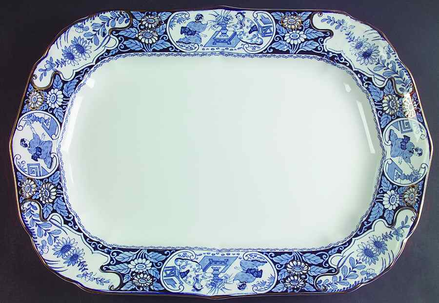 Buddha Gold 16" Oval Serving Platter by Wood & Sons-1