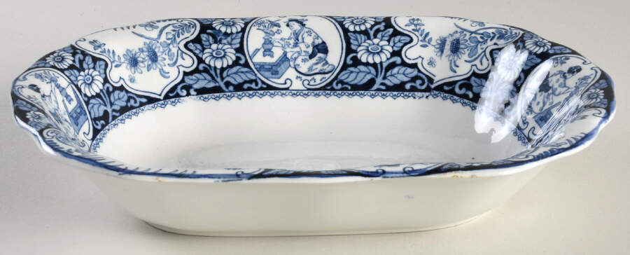 Buddha Plain 9" Oval Vegetable Bowl by Wood & Sons-1