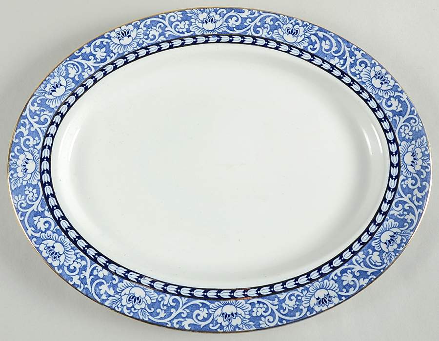 Burlington 14" Oval Serving Platter by Wood & Sons-1