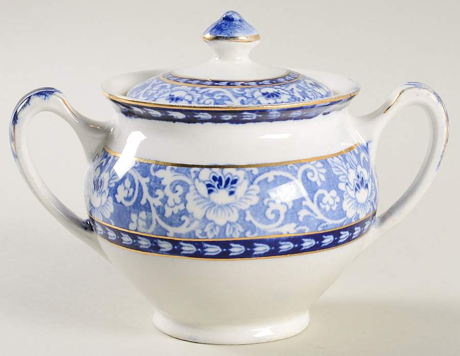 Burlington Sugar Bowl & Lid by Wood & Sons-1