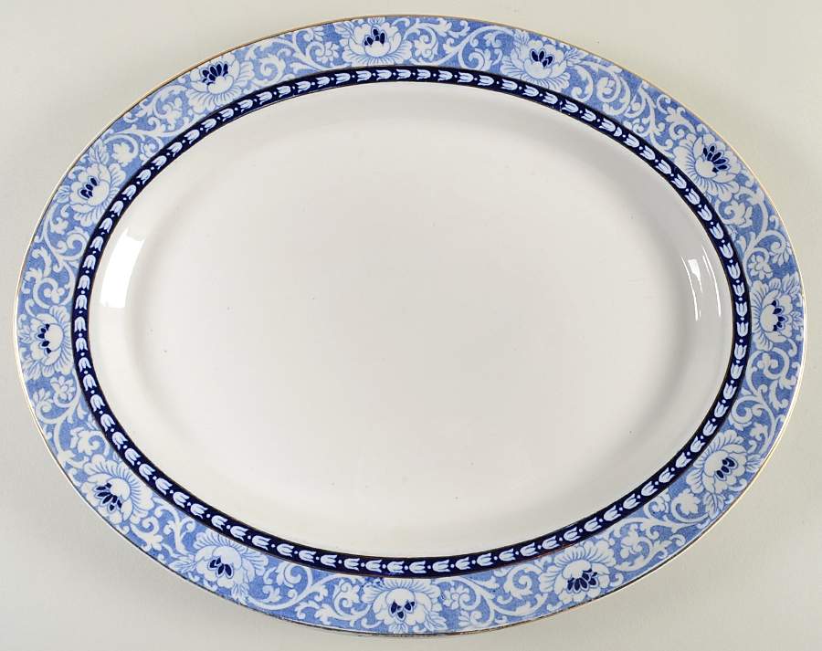 Burlington 16" Oval Serving Platter by Wood & Sons-1