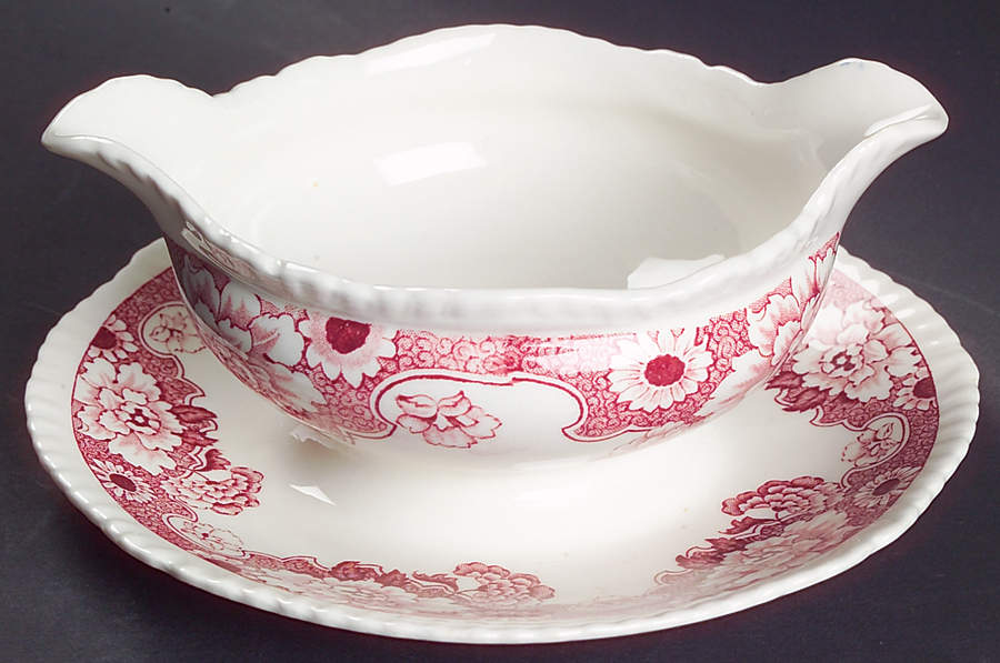 Cambridge Gravy Boat with Attached Underplate by Wood & Sons-1