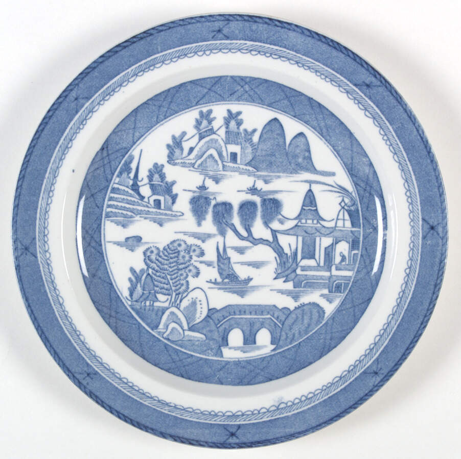 Canton Blue Luncheon Plate by Wood & Sons-1