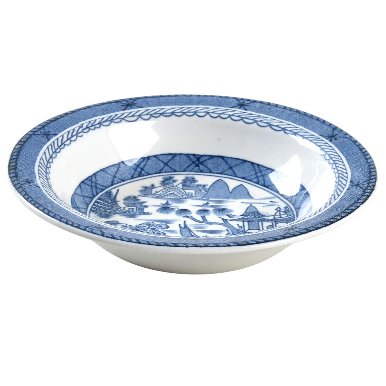 Canton Blue Rim Fruit/Dessert (Sauce) Bowl by Wood & Sons-1