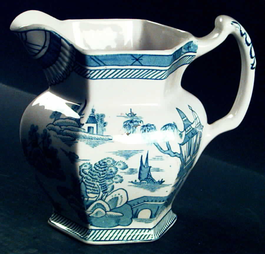 Canton Blue 40 Oz Pitcher by Wood & Sons-1
