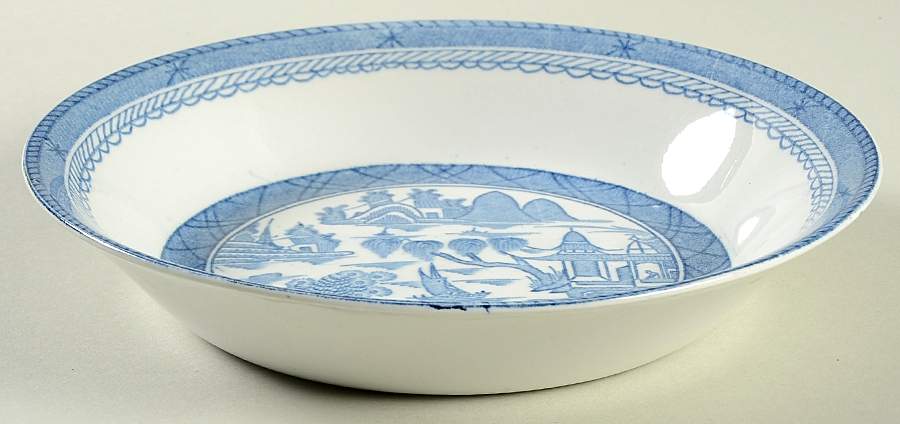 Canton Blue Coupe Soup Bowl by Wood & Sons-1