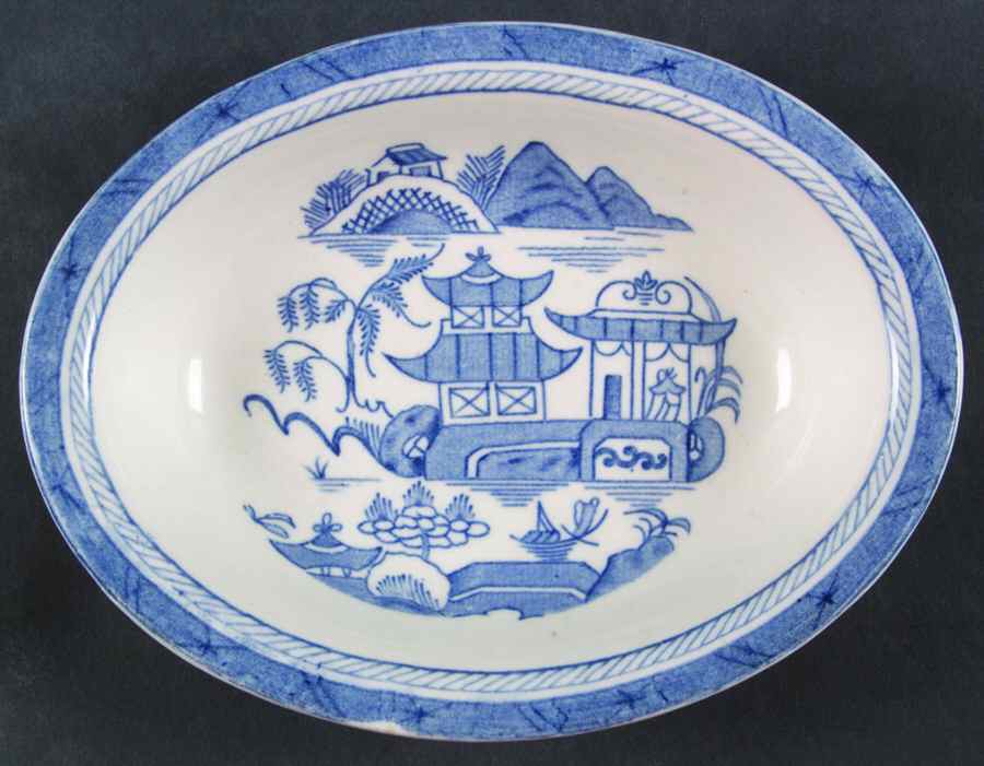 Canton Blue Rim Fruit/Dessert (Sauce) Bowl by Wood & Sons-1