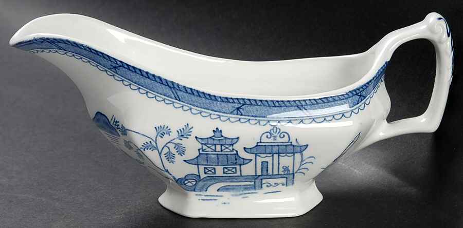 Canton Blue Gravy Boat by Wood & Sons-1