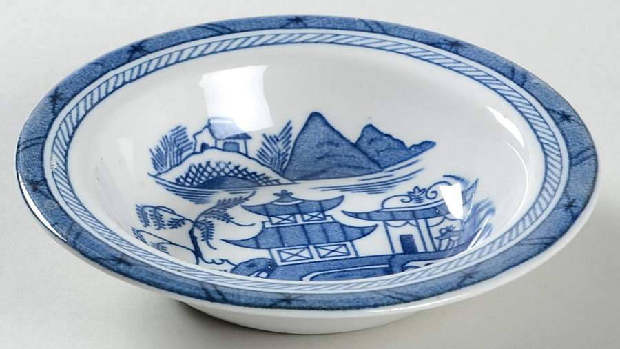 Canton Blue Rim Fruit/Dessert (Sauce) Bowl by Wood & Sons-1
