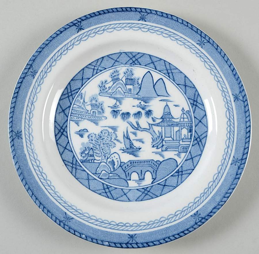 Canton Blue Dessert/Pie Plate by Wood & Sons-1