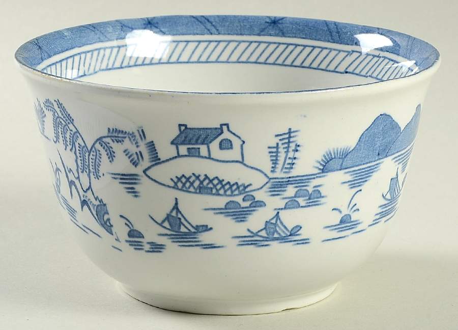Canton Blue Cranberry Bowl by Wood & Sons-1