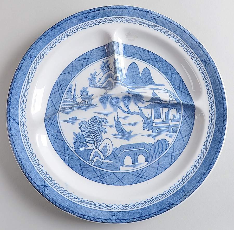 Canton Blue Grill Plate by Wood & Sons-1